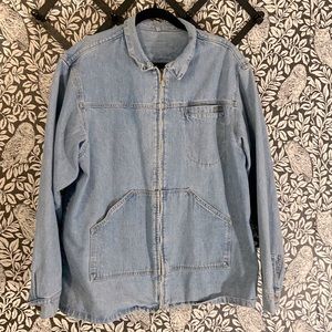Vintage Marithe & Francois Girbaud Zip Front Denim Jacket Stonewash Light XL